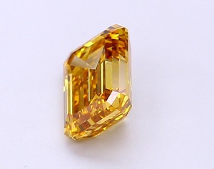 Diamant de laboratoire CVD de 1,48 ct, taille émeraude, jaune brunâtre intense fantaisie, VS1, EX Polish, créé en laboratoire, directement de l'usine, pour la joaillerie - Product Image 3