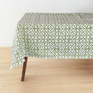 Luxury Eco-Friendly Striped <b>Tablecloth</b> Yellow White <b>Rectangle</b> Cotton Table Cover for Dining Room - Product Image 1