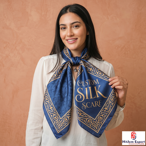 Pañuelo Hijab Cuadrado con Sensación de Seda, Impresión Personalizada, Servicio de Fabricación Textil OEM/ODM, Etiqueta Privada - Product Image 3