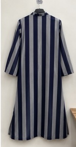 Kaftán Largo para Mujer, 100% Algodón, Cuello en V, Suave, Transpirable, a Rayas, Ligero, Elegante, Ropa de Dormir, Bata de Baño - Product Image 2