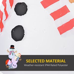Decorazione Natalizia Gonfiabile da Esterno di 2,4 Metri con Tre Pupazzi di Neve Impilati e Luci LED per Feste in Giardino - Product Image 5