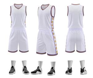 Best Basketball Uniform Sets Anti-bacterial Men's Breathable Quick Dry Basketball Jersey And Shorts Sets - Product Image 2