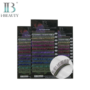 Extensions de cils i-BEAUTY - ib Cils à paillettes métalliques (couleurs mélangées) Fabriqués à la main en Corée du Sud, paillettes scintillantes, naturels, longs et colorés - Product Image 1