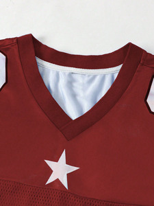 Camiseta Deportiva Retro de Fútbol Americano Estilo Y2K, Talla Grande, Transpirable, Cuello en V, Personalizable con Logotipo, Ropa Deportiva de Poliéster para Equipos - Product Image 3