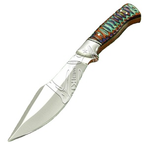 Handmade D2 Steel Fixed Blade Skinning Knife Beautiful Hunting Camping Leather Sheath Exotic <b>Wood</b> Handle Gift for Him OEM - Product Image 1