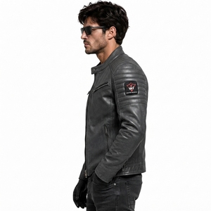 Men Leather Jacket Genuine Leather <b>Coat</b> Soft Comfortable Material Durable Outerwear Classic Fashion Design For Outdoor - Product Image 5