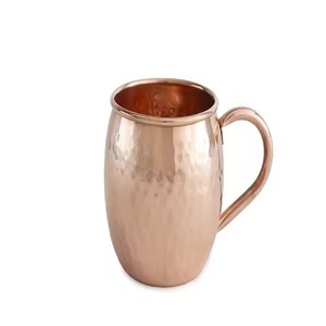 Modern Copper Mug Moscow Mule Cup Polished Surface Drinkware for Bar Kitchen Restaurant <b>Beverage</b> <b>Serving</b> - Product Image 4