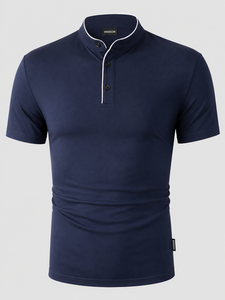 Camiseta de Manga Corta para Hombre Webson, Tejido Jersey, Estampado por Transferencia de Calor, Color Sólido, Transpirable, Corte Casual Elegante, Beige, Venta al Por Mayor - Product Image 2