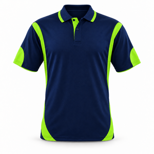Contrast Panel Mens Polo <b>Shirt</b> Custom Label Cotton Casual Streetwear Short Sleeves Two Tone Button Placket Daily Wear Rib Collar - Product Image 1