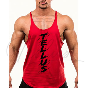 Camiseta sin Mangas para Hombre, Color Sólido, Ropa Deportiva, Personalizable, para Fitness, Venta al Por Mayor - Product Image 3