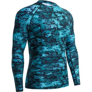 Sublimation <b>Printed</b> Spandex Bjj Rash Guard Rashguard OEM ODM Rash Guard Men Gym <b>Surfing</b> Diving Rashguard Compression Shirts MMA - Product Image 4