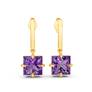 Pendientes Personalizados de Oro Sólido de 14K, 9K, 10K y 18K con Gema de Laboratorio de 2 Quilates, Certificados por RJC, Joyería Fina Ética, MOQ 3 Piezas, 10 Piezas, OEM, ODM, EA502211 - Product Image 1