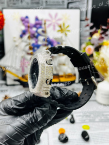 Montre Hip Hop VVS Moissanite Diamant Iced Out Luxe Bling Cadran Noir Designer Montre Tendance - Product Image 2