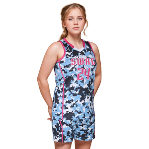 Uniformes de Baloncesto Personalizados para Mujer, Uniformes de Baloncesto Profesionales Transpirables de Secado Rápido para Entrenamiento en Equipo, Deportivos de Alta Elasticidad - Product Image 3