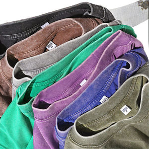 Camiseta Oversize para Hombre, 100% Algodón, Tejido Grueso, Estilo Vintage, Lavada, Casual - Product Image 6