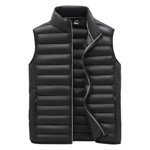 Men's Casual Canvas Varsity Bomber Jacket Puffer Vest Design Quilted Softshell Autumn <b>Waterproof</b> Breathable Reversible Outerwear - Product Image 6