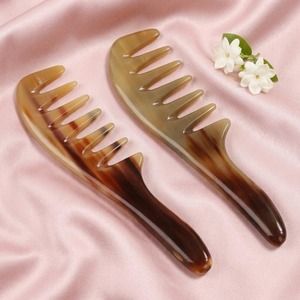 Peigne en corne de la meilleure qualité, peignes en corne naturelle, artisanat naturel, taille personnalisable, peigne en corne naturelle multicolore - Product Image 2