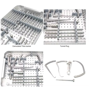 Kit d'instruments chirurgicaux orthopédiques en acier inoxydable : Alésoir tibial canulé, Plug de tunnel, Outils manuels de fixation osseuse - Product Image 1