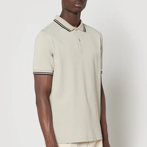 Polo de golf pour homme 230 GSM en coton et élasthanne extensible, vêtements de performance, fournisseur d'usine OEM - Product Image 4