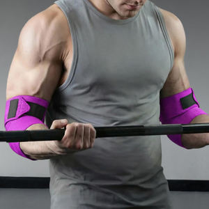 Accessoires de gym : Bandes de compression élastiques pour le coude et le genou, protection pour l'entraînement, la musculation et le powerlifting - Product Image 4