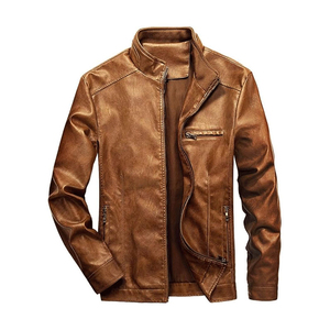 Mens <b>Genuine</b> <b>Leather</b> <b>Jacket</b> Classic Casual Winter Outerwear Mens <b>Leather</b> <b>Jacket</b> Classic Slim Fit Casual Outerwear Mens - Product Image 1