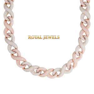 925 Silver Moissanite Cuban Link <b>Chain</b> Necklace <b>Iced</b> <b>Out</b> Infinity Design Rhodium Plated Hip Hop Jewelry for Men - Product Image 1