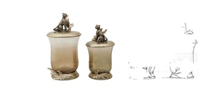 Quemador de incienso de latón de diseño moderno para el hogar, quemador de clúster con cuenco, Color plateado y dorado, estilo moderno - Product Image 2