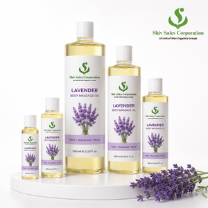 Huile de massage corporel aromatique à la lavande de qualité supérieure pour le conditionnement de la peau, application douce et utilisation en thérapie de relaxation - Product Image 3