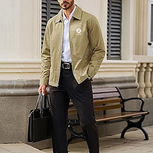 Veste d'hiver en coton 100% de haute qualité, tricotée, avec logo sur le devant, écologique, respirante, REVIBE INDUSTRY, veste décontractée pour homme, personnalisable - Product Image 3