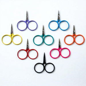 Tijeras de Acero Inoxidable con Punta Recta, las Más Populares, con Punta Plateada / Tijeras con Recubrimiento en Polvo de 2 Colores / Nuevas Tijeras - Product Image 1