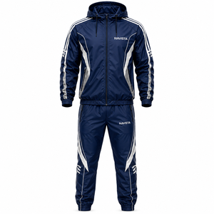 Nouvel ensemble coupe-vent pour garçons, style décontracté, avec empiècements, grandes tailles, confortable, avec logo personnalisé - Product Image 3