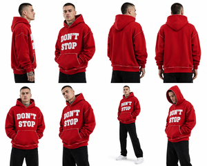 Men Oversized Street Wear Style Heavyweight Fleece Cotton Pullover Hoodie Chenille Embroidery Drop Shoulder Breathable Winter - Product Image 5