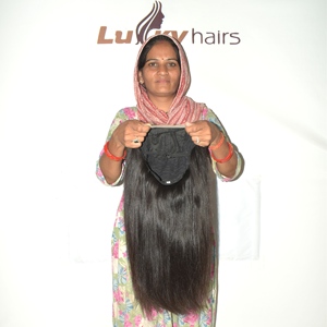 Straight Indian Remy Hair <b>Wig</b> HD Transparent Lace <b>Front</b> Glueless Plucked Natural Wave Natural Black Women Easy Apply - Product Image 3