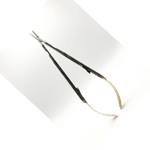 Porte-aiguille micro-stérile d'occasion en acier inoxydable, instrument chirurgical de précision, applicateur d'aiguilles microchirurgicales fines - Product Image 2