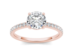 แหวนเพชรเม็ดเดี่ยวทรงกลมเจียระไนแบบบริลเลียนท์ น้ำหนัก 1 กะรัต จาก Aries Jewel ผลิตจากเพชรที่เพาะเลี้ยงในห้องปฏิบัติการ ตัวเรือนทองคำแท้ 14K เหมาะสำหรับสวมใส่ทุกวัน งานแต่งงาน สไตล์คลาสสิก - Product Image 5