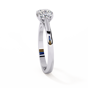 Bague solitaire en or 18 carats avec diamant de 0,5 à 1,5 carat, bijoux de mariage en diamant de laboratoire - Product Image 3