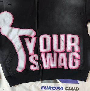 Custom Zipper <b>Puller</b> Fashion Sun Faded Dtf Print Hoodie Streetwear Distressed 100% Cotton Rhinestone Hoodie - Product Image 6