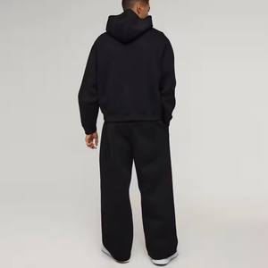 Sweat-shirt à capuche surdimensionné pour homme, gris uni, 100% coton molletonné, vêtement décontracté d'automne, coupe classique, respirant, pull-over ROLEIN 380g - Product Image 6