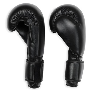Guantes de Boxeo de Cuero con Cordones, Protección Completa para los Dedos, Equipo de Entrenamiento Profesional para Adultos, Color Negro - Product Image 5