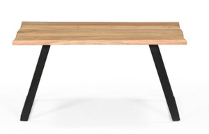 Mesa de Centro Moderna de Madera, Mesa de Té Rectangular con Patas de Metal, Muebles de Madera para Sala de Estar - Product Image 2