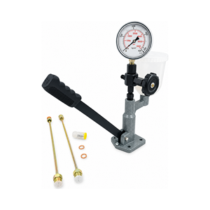 Probador de inyectores diésel con manómetro de doble escala de 400 bar y 6000 PSI, válvula de entrega de émbolo y tuberías de prueba - Product Image 3