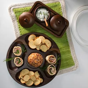 Plateau de service minimaliste en bois fait main sur mesure, respectueux de l'environnement, pour le petit-déjeuner, la cuisine, la salle à manger, le restaurant - Product Image 1