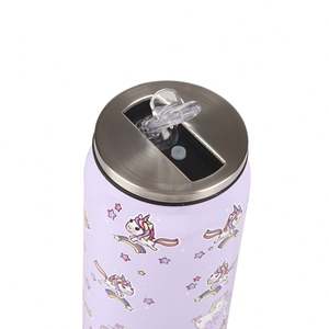 Botella de Agua Personalizada de Acero Inoxidable, Doble Pared Aislada, Tipo Lata de Cerveza, para Sublimación, con Tapa y Pajita - Product Image 6