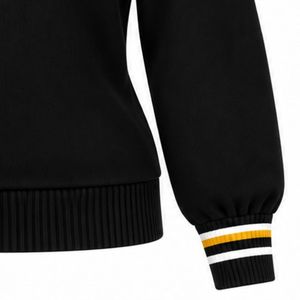 Suéter de Punto con Cuello en V para Mujer, Diseño Personalizado con Letras Bordadas, Manga Larga, Cuello y Puños en Contraste de Poliéster/Algodón Grueso - Product Image 6