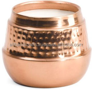 Handcrafted Lotus Petal Hammered Copper Candle Holder – Blooming Floral Votive <b>Stand</b> for Wedding Centerpieces & Wellness Decor - Product Image 2