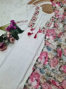 ชุดปักลายแฟนซีชานเดรีพร้อมผ้าคลุมไหล่สีขาว รุ่น 75451 - Product Image 6