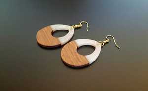 Pendientes de Resina de Madera Natural Hechos a Mano, Elegantes, Colgantes, Ligeros, Estilo Bohemio, Accesorios de Moda, Regalo para Mujer, Premium - Product Image 5
