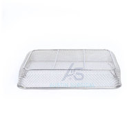 Plateau en maille d'acier inoxydable de qualité supérieure, cadre robuste, durable et réutilisable pour l'organisation des outils cliniques, conforme CE, manuel inclus