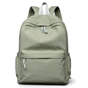 Unisex <b>Nylon</b> Casual <b>Backpack</b> With Arcuate Shoulder Strap Lightweight Softback Below 22L Zipper Closure Daily Use - Product Image 6