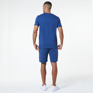 Ensemble court décontracté d'été pour homme, coupe oversize, avec logo personnalisé, respirant, écologique, séchage rapide, coton et polyester, épaules tombantes - Product Image 4